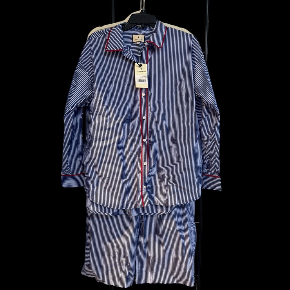 NWT Tuckernuck Striped Blue and Red Pajamas